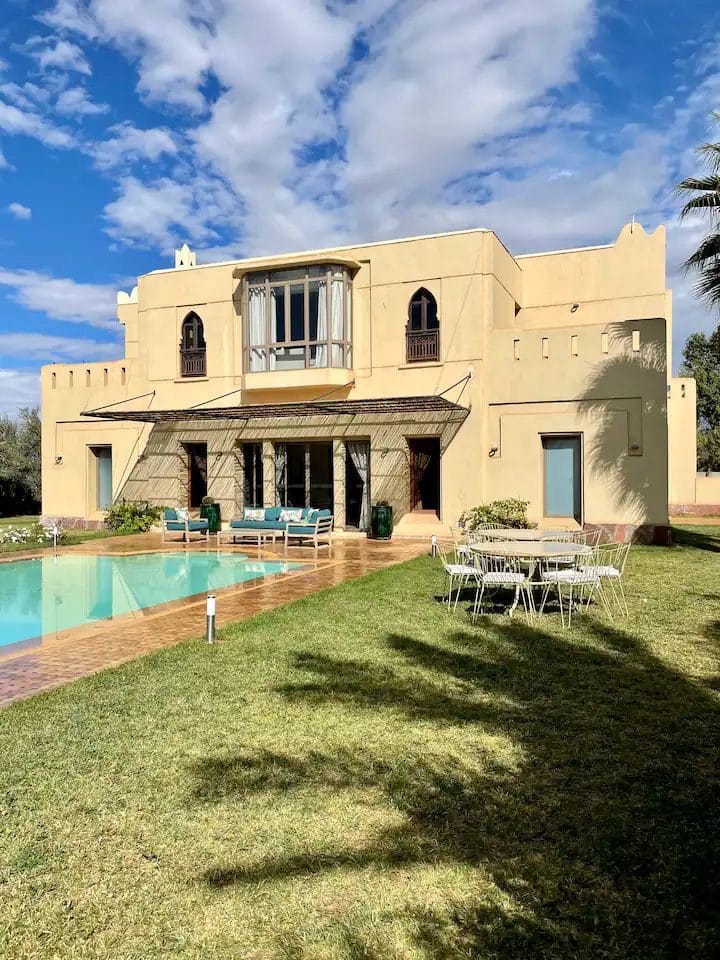 Modern six-suite villa resort with pool near Marrakech